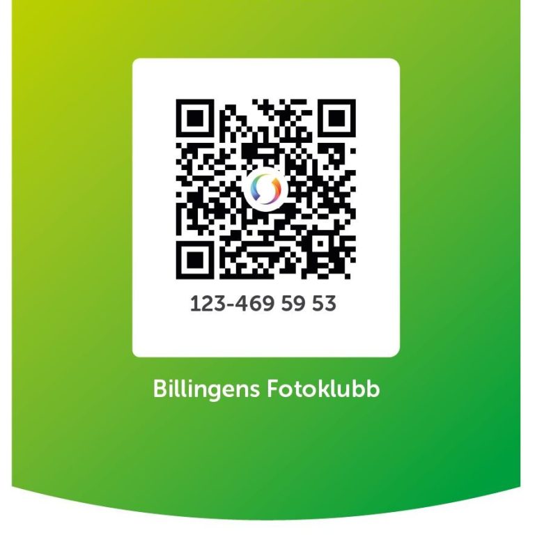 Billingens Fotoklubb QR-kod för Bllingens Fotoklubb med kontaktinformation.